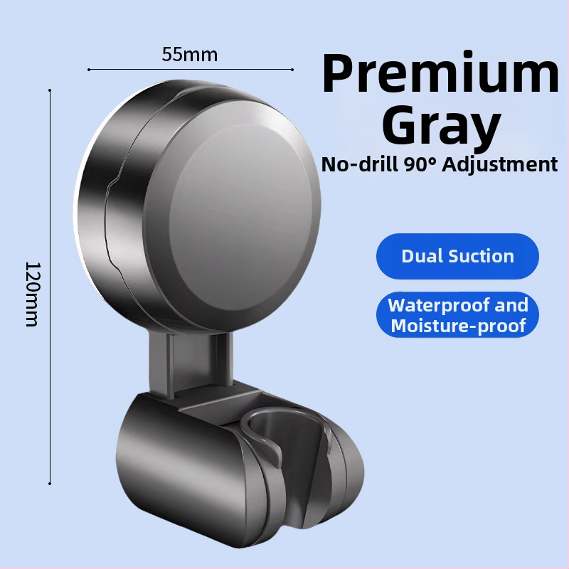 Boonen dušo laikiklis su judančiu siurbtuku ir lipnia baze, ABS medžiaga, šviesus prabangos stilius