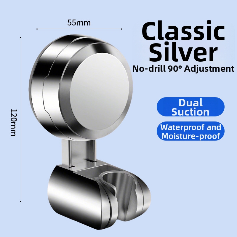 Boonen dušo laikiklis su judančiu siurbtuku ir lipnia baze, ABS medžiaga, šviesus prabangos stilius