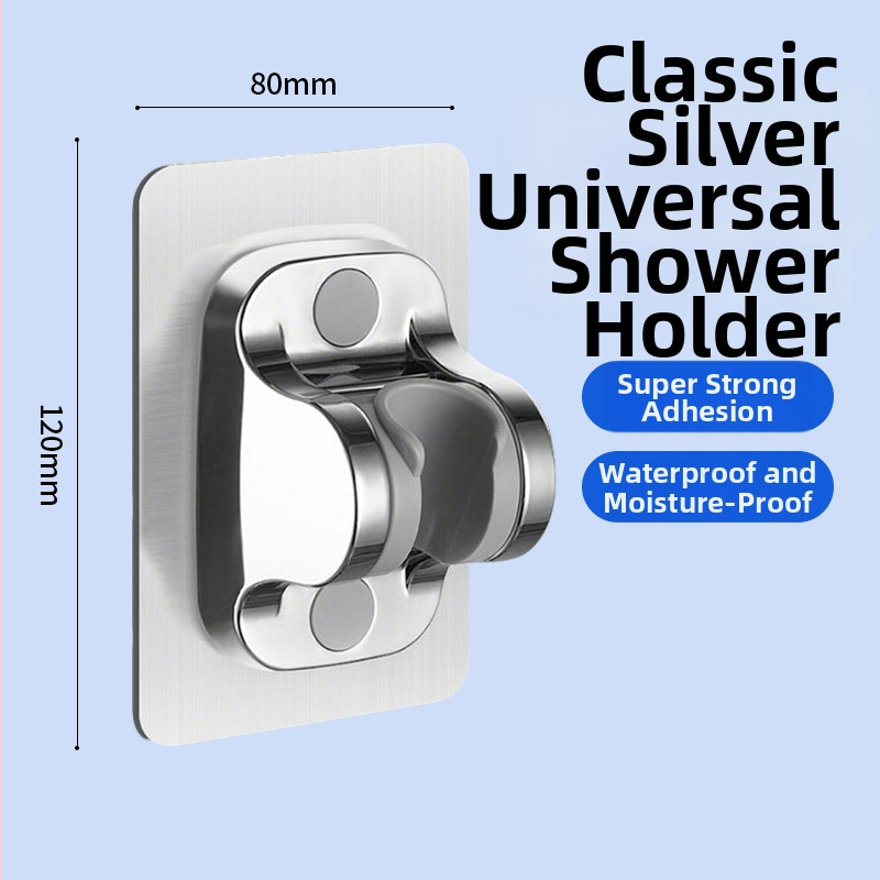 Boonen dušo laikiklis su judančiu siurbtuku ir lipnia baze, ABS medžiaga, šviesus prabangos stilius