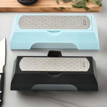 Dvigubos paviršos emery šlifu akmu peiliams, 1000 tinklo diamantinis šlifuoklis, daugiafunkcinis virtuvės peilių šlifuoklis