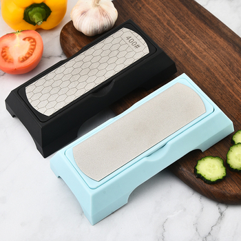 Dvigubos paviršos emery šlifu akmu peiliams, 1000 tinklo diamantinis šlifuoklis, daugiafunkcinis virtuvės peilių šlifuoklis