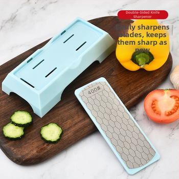 Dvigubos paviršos emery šlifu akmu peiliams, 1000 tinklo diamantinis šlifuoklis, daugiafunkcinis virtuvės peilių šlifuoklis