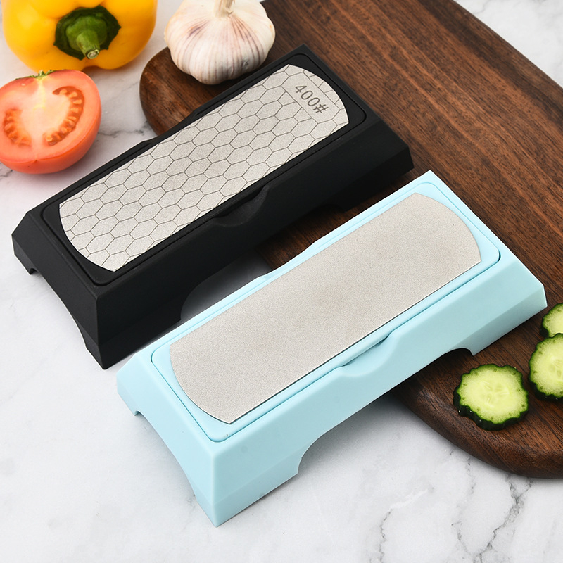 Dvigubos paviršos emery šlifu akmu peiliams, 1000 tinklo diamantinis šlifuoklis, daugiafunkcinis virtuvės peilių šlifuoklis