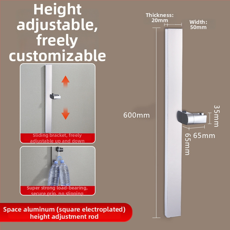 Dušo kolona, Space aliuminis, modelis 6584512, sieninis montavimas, 0–90°C / 0–1,6 MPa