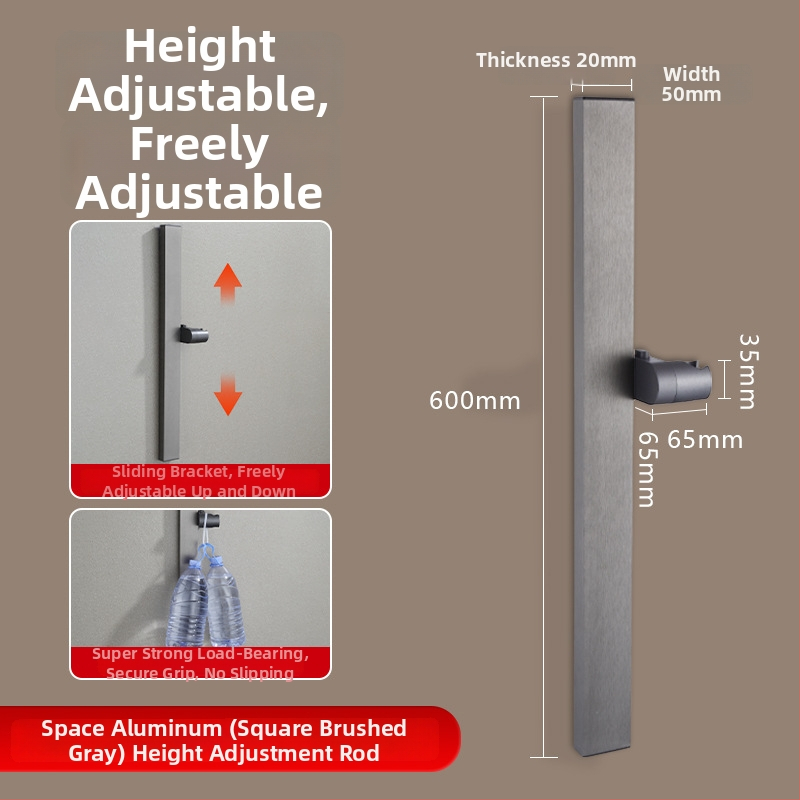 Dušo kolona, Space aliuminis, modelis 6584512, sieninis montavimas, 0–90°C / 0–1,6 MPa