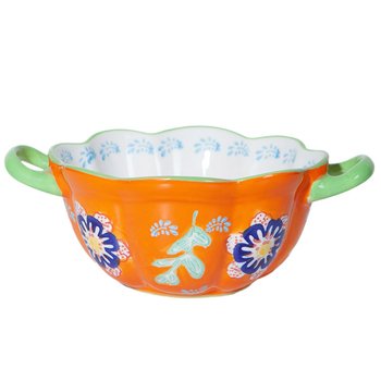 Songfa porcelánová misa s dvomi uškami, pod glazúrou, ručne maľovaný povrch, vhodná do mikrovlnky