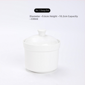 Porcelininė troškinė su dangčiu, dvigubomis rankenėlėmis, pritaikomas logotipo spausdinimas, dengta glazūra, viešbučių virtuvės keramika