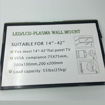 Stiprus sieninis laikiklis LCD televizoriui ir monitoriui – integruotas dizainas, itin stora konstrukcija, pakuotė aukštos kokybės