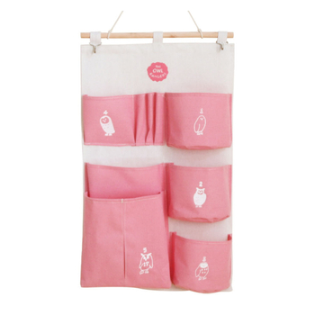 Tekstilni skladišni visi organizator, pamuk i lan, tri džepa, zidni, model SD53558