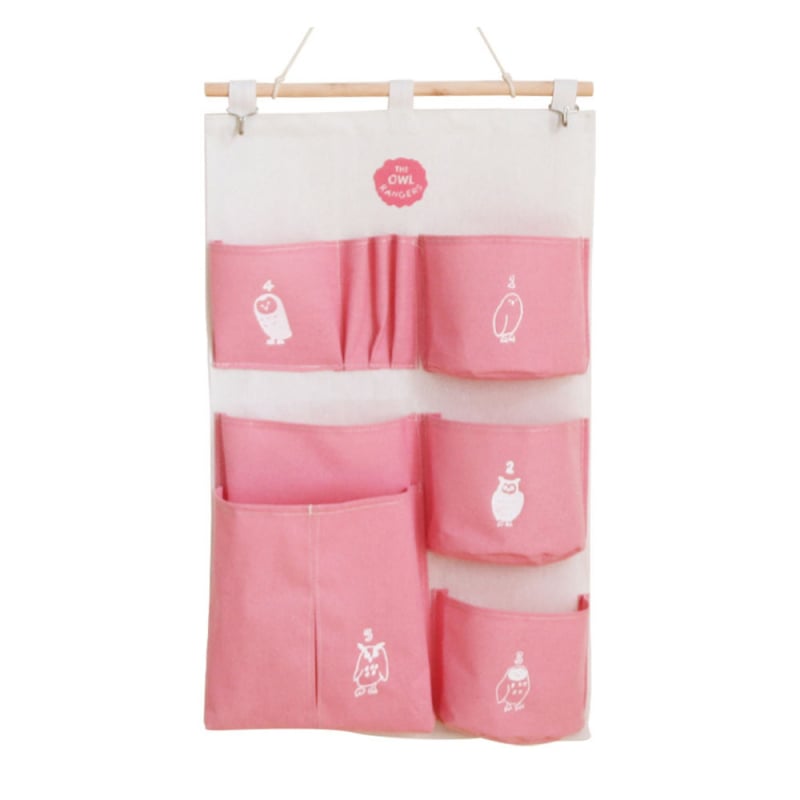 Tekstilni skladišni visi organizator, pamuk i lan, tri džepa, zidni, model SD53558