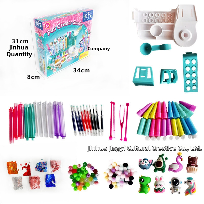 DIY rinkinys plūstančiam smėlio rašikliui, vaikams 7–14 m., Jingyi ženklas, STEM ugdymo žaislas su OEM logotipu