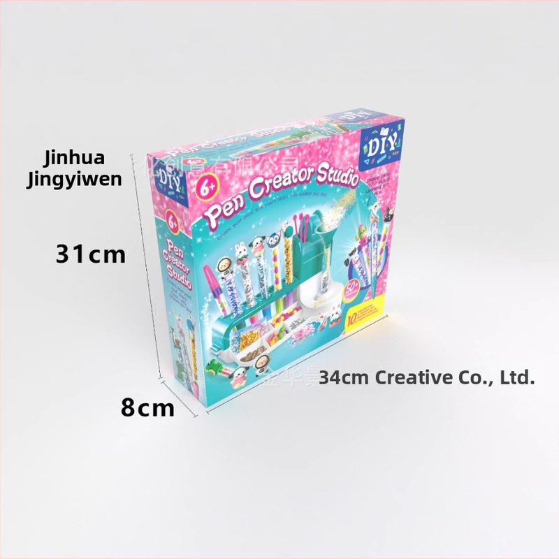 DIY rinkinys plūstančiam smėlio rašikliui, vaikams 7–14 m., Jingyi ženklas, STEM ugdymo žaislas su OEM logotipu