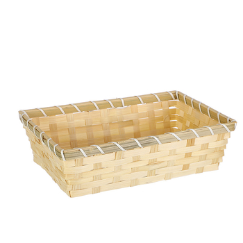 Coș pătrat din bambus, împletit, pentru depozitarea ouălor, tavă realizată manual; Brand Xinwang; Material: împletit din bambus; Model: bamboo slice basin; Ambalare: 200 buc.; Lansare pe piață: 2022