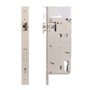 Duru spynos korpusas su piršto atspaudu apsaugai nuo įsilaužimo, nerūdijantis plienas, stačiakampė ir apvali galvutė, nestandartinis modelis, modernus minimalistinis dizainas, svoris 1