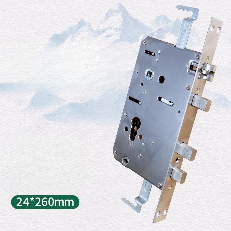 Duru spynos korpusas su piršto atspaudu apsaugai nuo įsilaužimo, nerūdijantis plienas, stačiakampė ir apvali galvutė, nestandartinis modelis, modernus minimalistinis dizainas, svoris 1