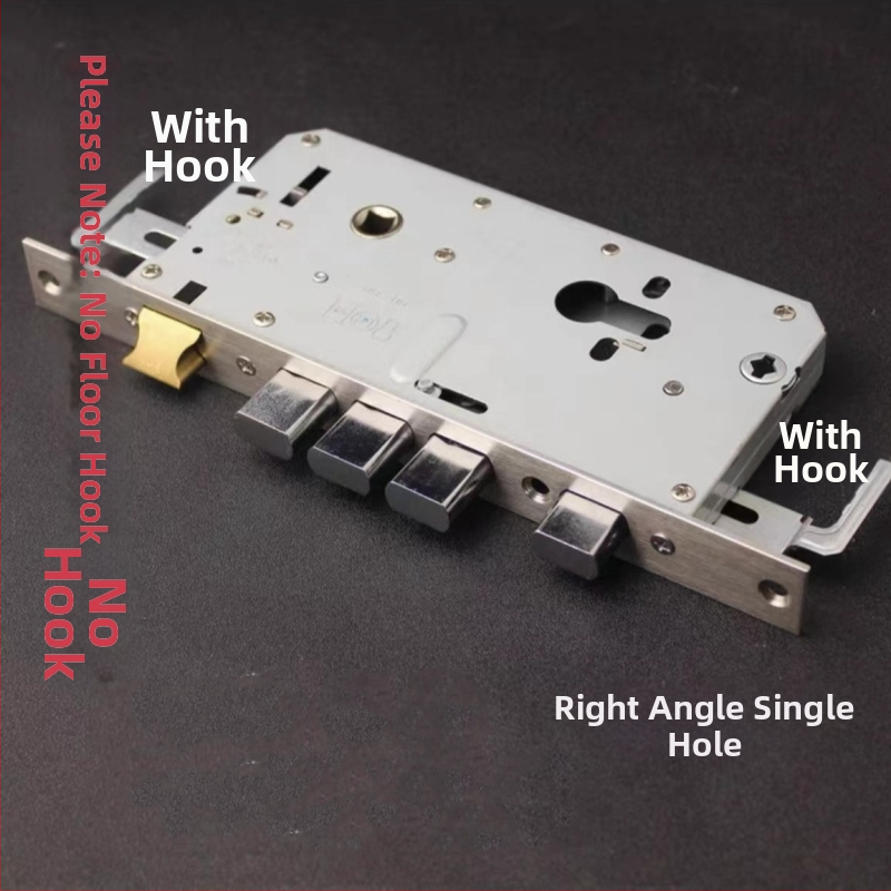 Duru spynos korpusas su piršto atspaudu apsaugai nuo įsilaužimo, nerūdijantis plienas, stačiakampė ir apvali galvutė, nestandartinis modelis, modernus minimalistinis dizainas, svoris 1