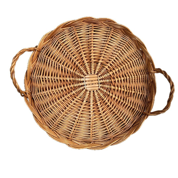 Pleteni košarica za voće i povrće s držalom (Materijal: pleteni trstika; Model: 001; Stil: seoski)