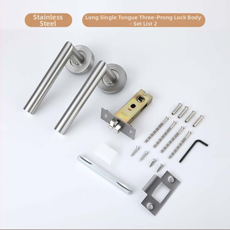 Xiong Kaijie nerūdijančio plieno vidaus durų rankena su spyna – vidaus durų spyna, šiuolaikiškas stilius