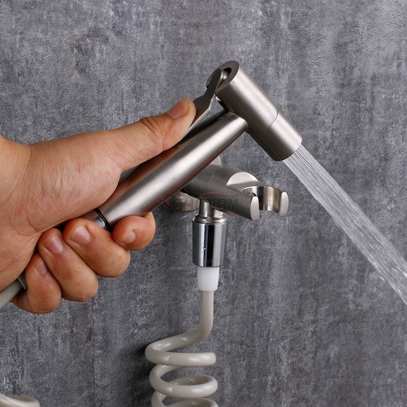 304 roostevabast terasest kolmnurkventiiliga WC-dušikomplekt, peidetud paigaldus, mudel SK-8811