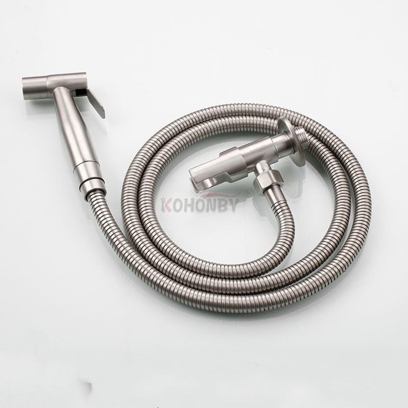 304 roostevabast terasest kolmnurkventiiliga WC-dušikomplekt, peidetud paigaldus, mudel SK-8811