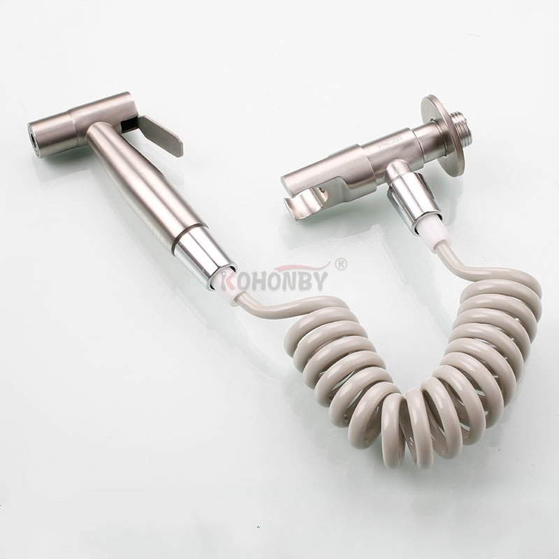 304 roostevabast terasest kolmnurkventiiliga WC-dušikomplekt, peidetud paigaldus, mudel SK-8811