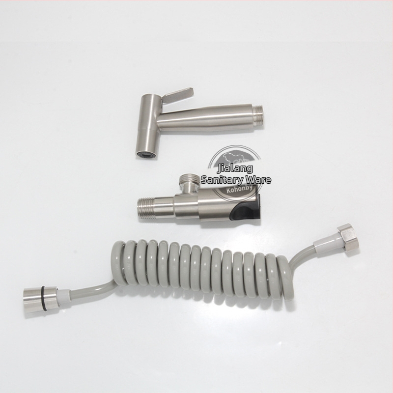 304 roostevabast terasest kolmnurkventiiliga WC-dušikomplekt, peidetud paigaldus, mudel SK-8811