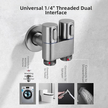 Seinale paigaldatav tualetikomplekt rõhu suurendava loputuspüstoliga, 20 mm sisemine diameeter, tsingi sulam, 430 g