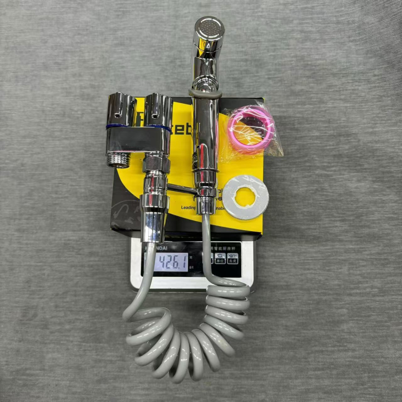 Seinale paigaldatav tualetikomplekt rõhu suurendava loputuspüstoliga, 20 mm sisemine diameeter, tsingi sulam, 430 g