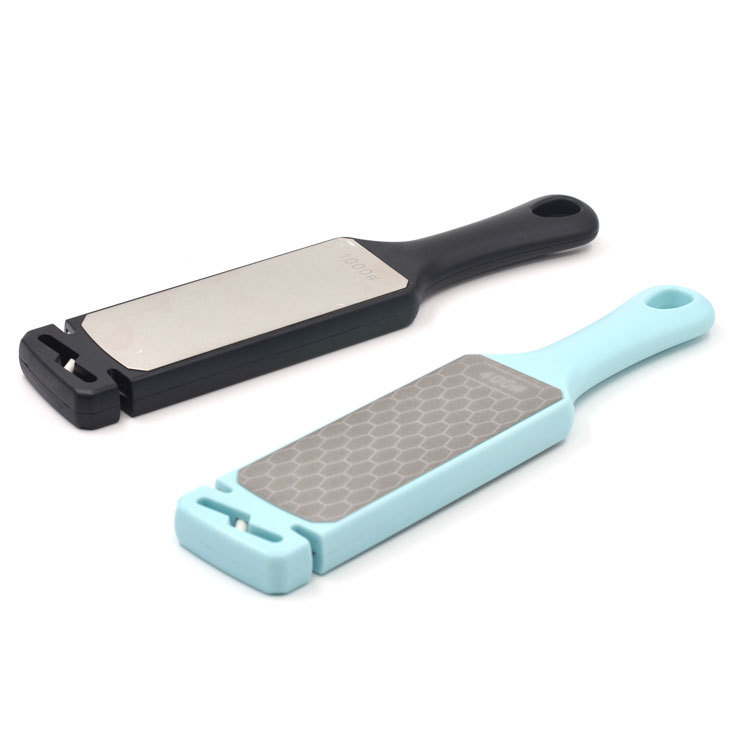 Peilių šlifuoklis – dvipusis emery akmuo, 400/1000 granulės, šlifuoja aštrius peilius, virtuvės įrankis