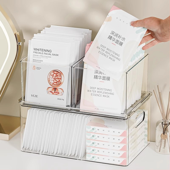 Kosmetikos laikymo dėžutė, akrilinis stalinis organizatorius odos priežiūrai, didelė talpa, Egarda