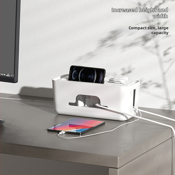 Yihao Kabelių organizatoriaus dėžutė kištinių blokams laidų, japonų stiliaus, PET medžiaga, staliniam ir miegamajam laikymui