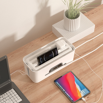 Yihao Cutie de organizare a cablurilor pentru prize, stil japonez, material PET, depozitare cabluri la birou și în dormitor
