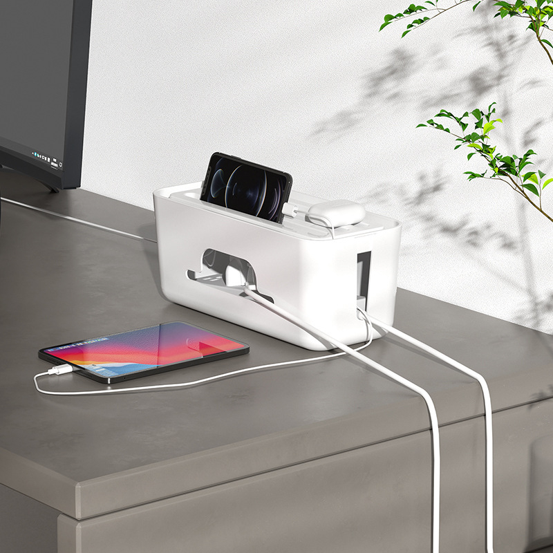 Yihao Cutie de organizare a cablurilor pentru prize, stil japonez, material PET, depozitare cabluri la birou și în dormitor