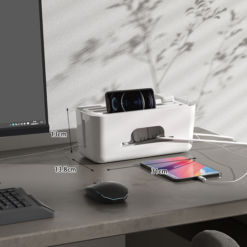 Yihao Cutie de organizare a cablurilor pentru prize, stil japonez, material PET, depozitare cabluri la birou și în dormitor