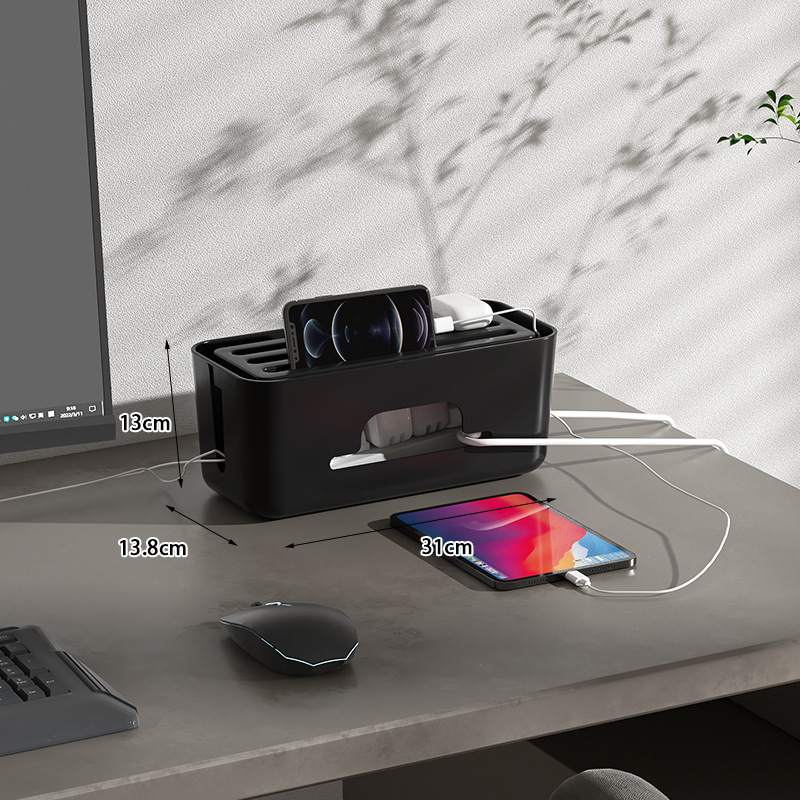 Yihao Cutie de organizare a cablurilor pentru prize, stil japonez, material PET, depozitare cabluri la birou și în dormitor