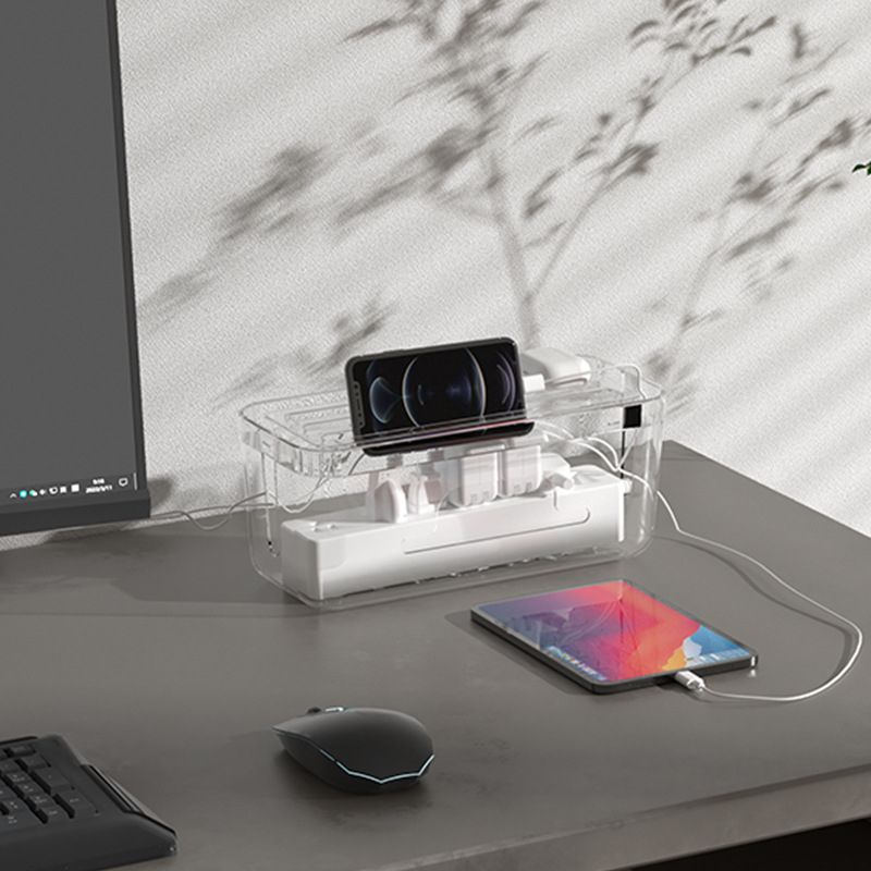 Yihao Cutie de organizare a cablurilor pentru prize, stil japonez, material PET, depozitare cabluri la birou și în dormitor