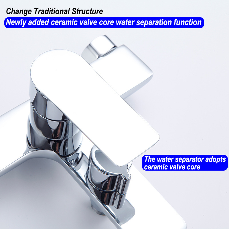 Τριπλό σετ ντους από χαλκό με κρυφή εγκατάσταση – μοντέλο dcf-1011, λειτουργίες ψεκασμός, μασάζ, αφρός και βροχή