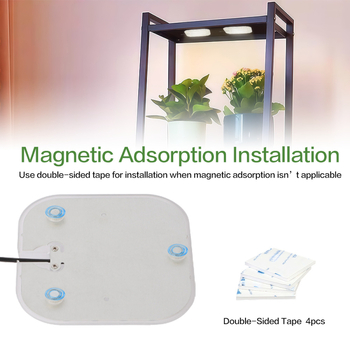 Magnetinė LED augimo lemputė augalams – sukulentams, vidinis balkonas, saulės šviesos imitacija, modelis Fls-c-24w, 96 LED, 100–277V, Sanan Optoelectronics, IP65