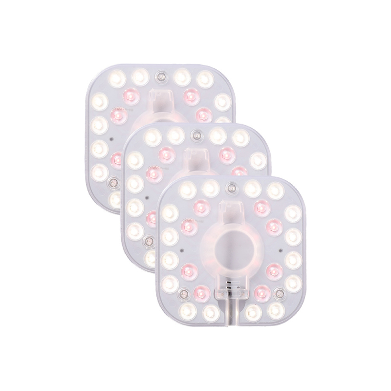 Magnetinė LED augimo lemputė augalams – sukulentams, vidinis balkonas, saulės šviesos imitacija, modelis Fls-c-24w, 96 LED, 100–277V, Sanan Optoelectronics, IP65