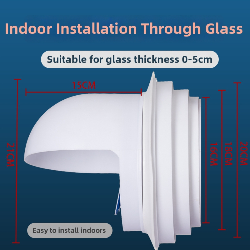 Virtuves atgriezeniskā plūsmas vārsta ventilis – caur sienu, PP plastmasa, mūsdienīgs minimālisma stils, izturīgs pret vēju, lietu un putniem