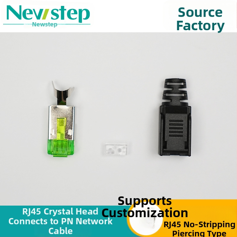 Pass-Through RJ45 savienotājs, Crimp tips, 4/8 kodoli, 22-26 AWG, bez izolācijas noņemšanas, Cat5e/Cat6a