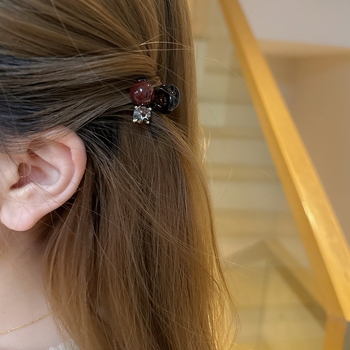 Juukseklips rhinestones, käsitöö, grip-tüüpi, naistele, Šanghai päritolu, kevad 2025, moekas juukse aksessuaar