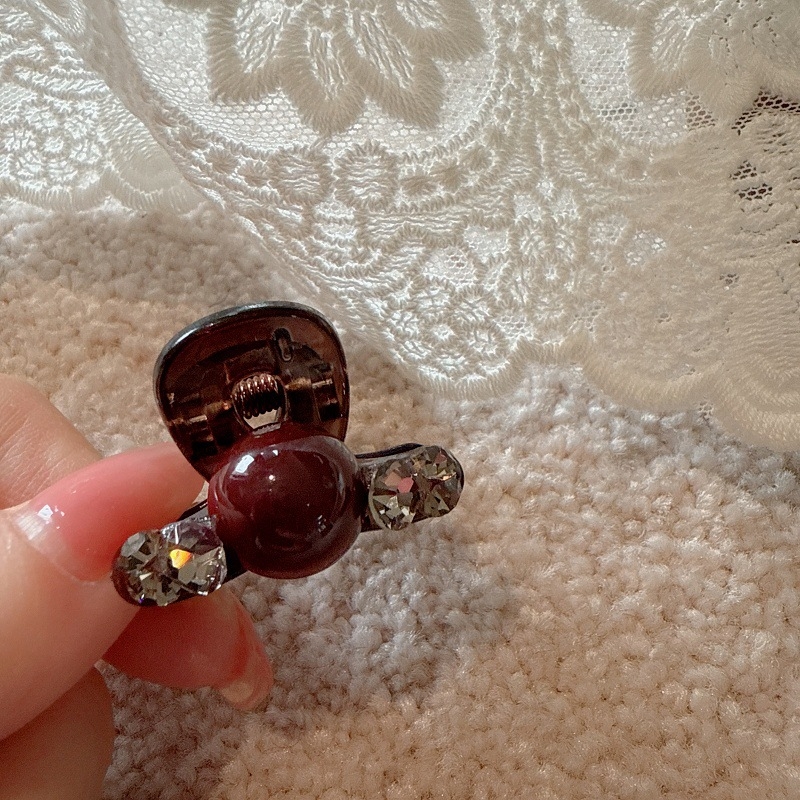 Juukseklips rhinestones, käsitöö, grip-tüüpi, naistele, Šanghai päritolu, kevad 2025, moekas juukse aksessuaar