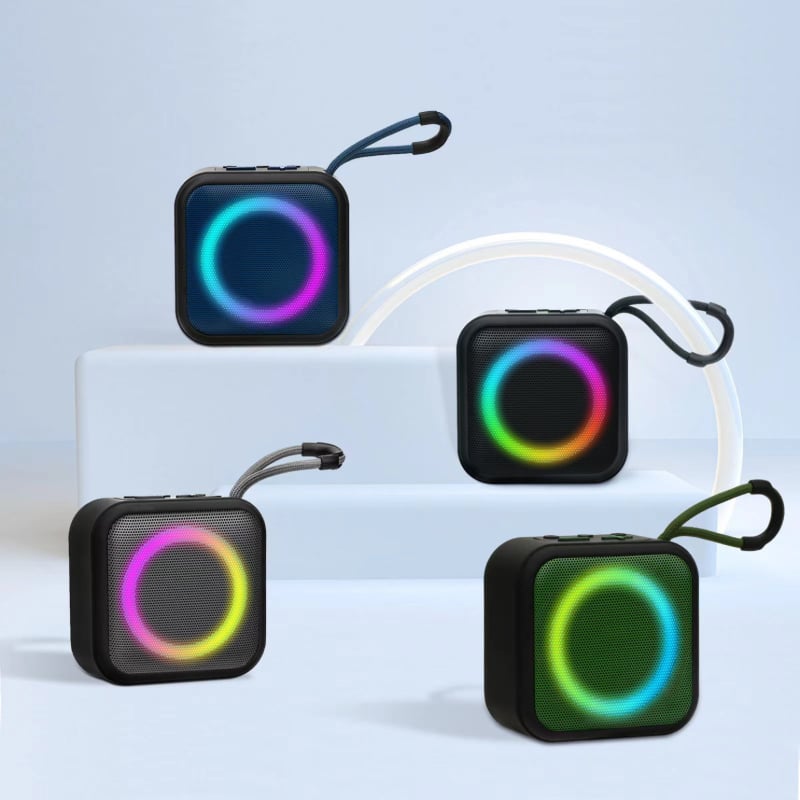 Boxă Bluetooth fără fir cu lampă RGB – Bluetooth 5.3, 3W, baterie încorporată 1000–1200mAh, răspuns în frecvență 100Hz–20kHz, rază de acțiune 10–25m