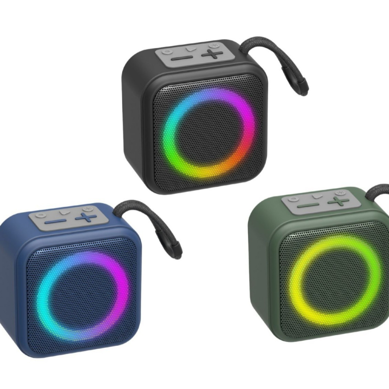 Boxă Bluetooth fără fir cu lampă RGB – Bluetooth 5.3, 3W, baterie încorporată 1000–1200mAh, răspuns în frecvență 100Hz–20kHz, rază de acțiune 10–25m