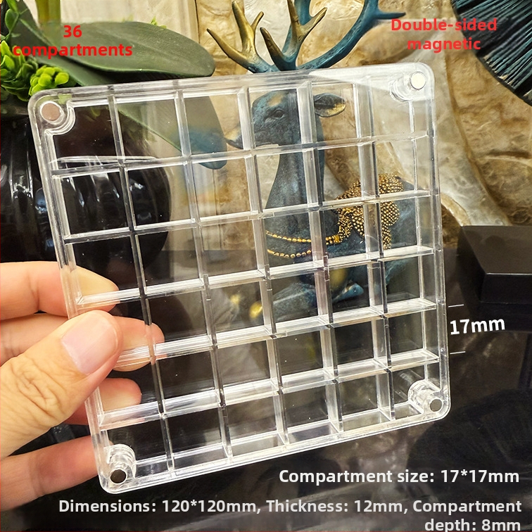 Akrilinė magnetinė dėžutė su kriauklių motyvu nuotraukų rėmeliu, vienpusė ir dvipusė, mini papuošalų laikymo dėžutė, modernus paprastumas