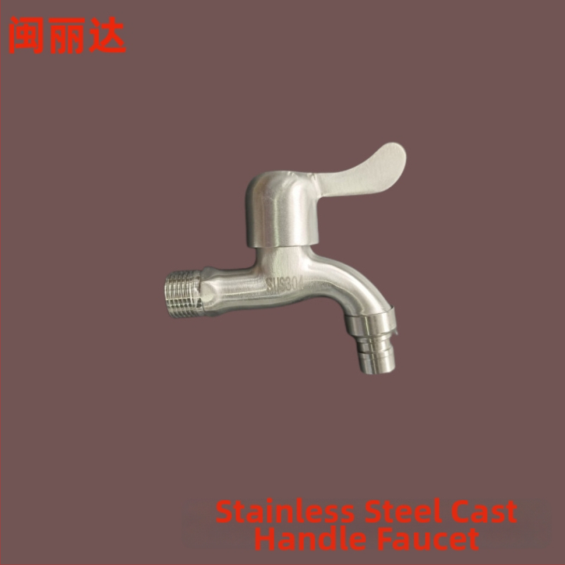 Roostevabast terasest kraan pesumasinale ja valamule, mudel 1001, ühe liigese konstruktsioon, avamine võtmega, vasest ventiilikern