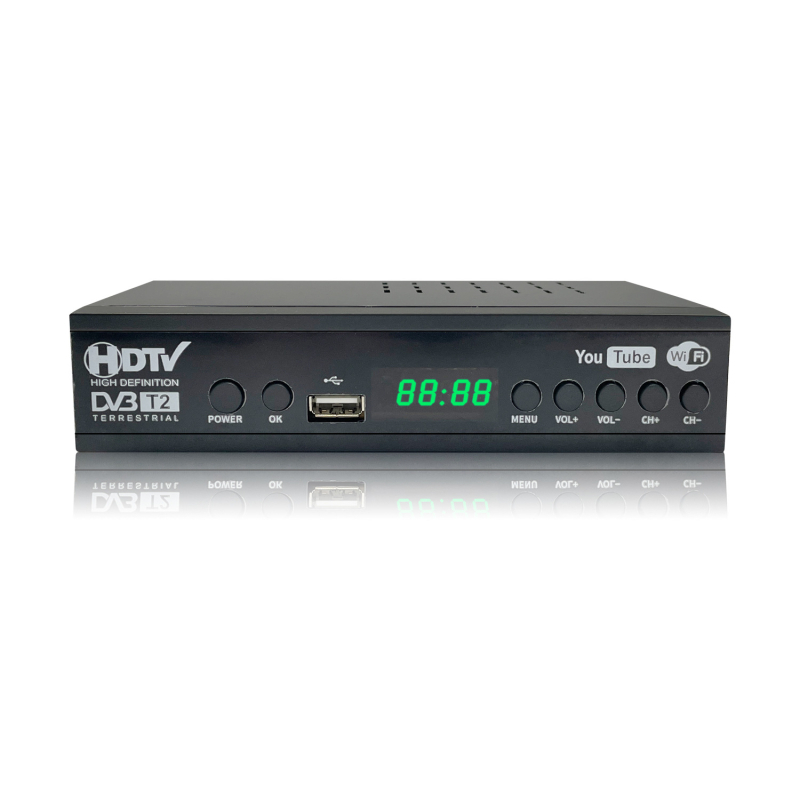 DVB-T2/C žemės skaitmeninis TV set-top box, 1920x1080, keturių branduolių, 80GB, HDMI, USB