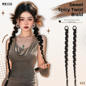 Parūka ar asti un pītu pinumiem ķīniešu nacionālā stilā, roku darbs, mati no augsttemperatūras stieples, nav krāsoti un nav permētie