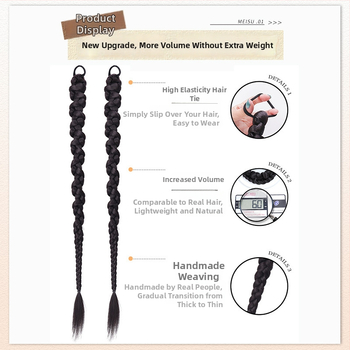 Parūka ar asti un pītu pinumiem ķīniešu nacionālā stilā, roku darbs, mati no augsttemperatūras stieples, nav krāsoti un nav permētie